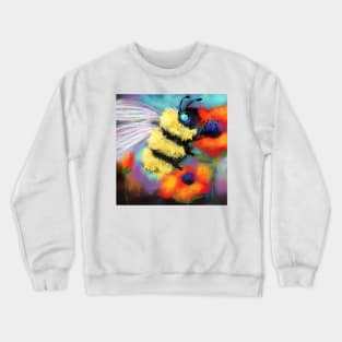 Queen Bumble Bee and Poppy Flower Crewneck Sweatshirt